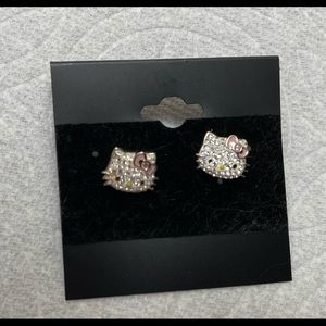 Hello Kitty Swarovski crystal pierced earrings